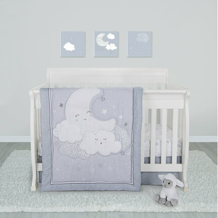 UPC: 0846216065224 | Sammy & Lou Sweet Little Dreamer 4 Piece Crib Bedding Set Gray Infant Unisex