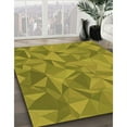 thumbnail image 3 of Ahgly Company Machine Washable Indoor Round Transitional Dark Yellow Green Area Rugs, 5' Round, 3 of 7