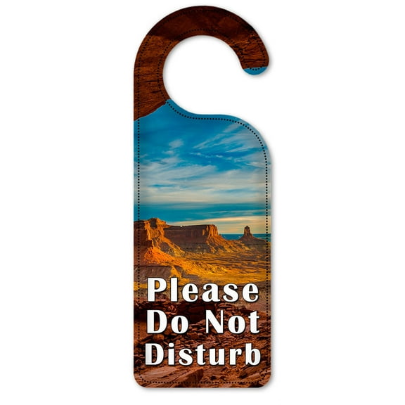 Do Not Disturb Door Knob Hanger Sign - Desert from afar
