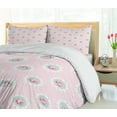 thumbnail image 5 of Ambesonne Shabby Flora Duvet Cover Sets, Retro Floral Cabin, 2-King, Pale Pink Seafoam White, 5 of 7