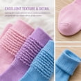 thumbnail image 3 of Stcellnmex Womens Long Slouch Socks Soft Thick Scrunchie Socks 9-11 Size 3 Macaron Colors 3 Pack, 3 of 5