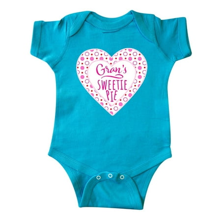 

Inktastic Gran s Sweetie Pie with Pink Hearts Gift Baby Boy or Baby Girl Bodysuit