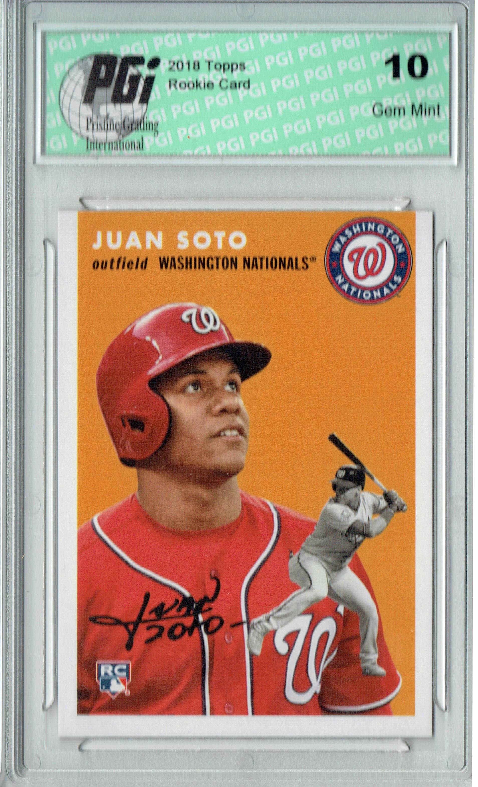 Juan Soto 2018 Topps 260 1954 Throwback, 842 Made Rookie Card PGI 10