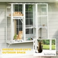 thumbnail image 4 of PawHut Catio Outdoor, Cat Window Box Enclosure for 2-3 Large Cats, White, 4 of 10