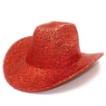 thumbnail image 2 of Fashionable Sparkly Sequins Cowboy Hat For Stage Performance Party Festival Celebration Events Cool Fedora Show, 2 of 4