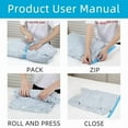 thumbnail image 6 of Reusable Travel Clothes Air Vacuum Bags Roll Up Compression Storage Bags For Suitcases Tops Pants Portable Foldable Storage Bags, 6 of 9