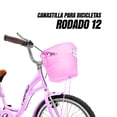 thumbnail image 3 of Canasta Canastilla Piago Para Bicicleta Rodado 12 Incluye Soportes Rosa, 3 of 5
