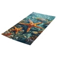 thumbnail image 2 of Amzcrzy Polyester Ocean Elements Beach Towel Oceans-Themed Beach Towel Starfishs Seashells and Sea Turtle Fast-Drying Absorbent Bath Towel Microfiber Beach Towel Non-Functional Blankets, 2 of 6