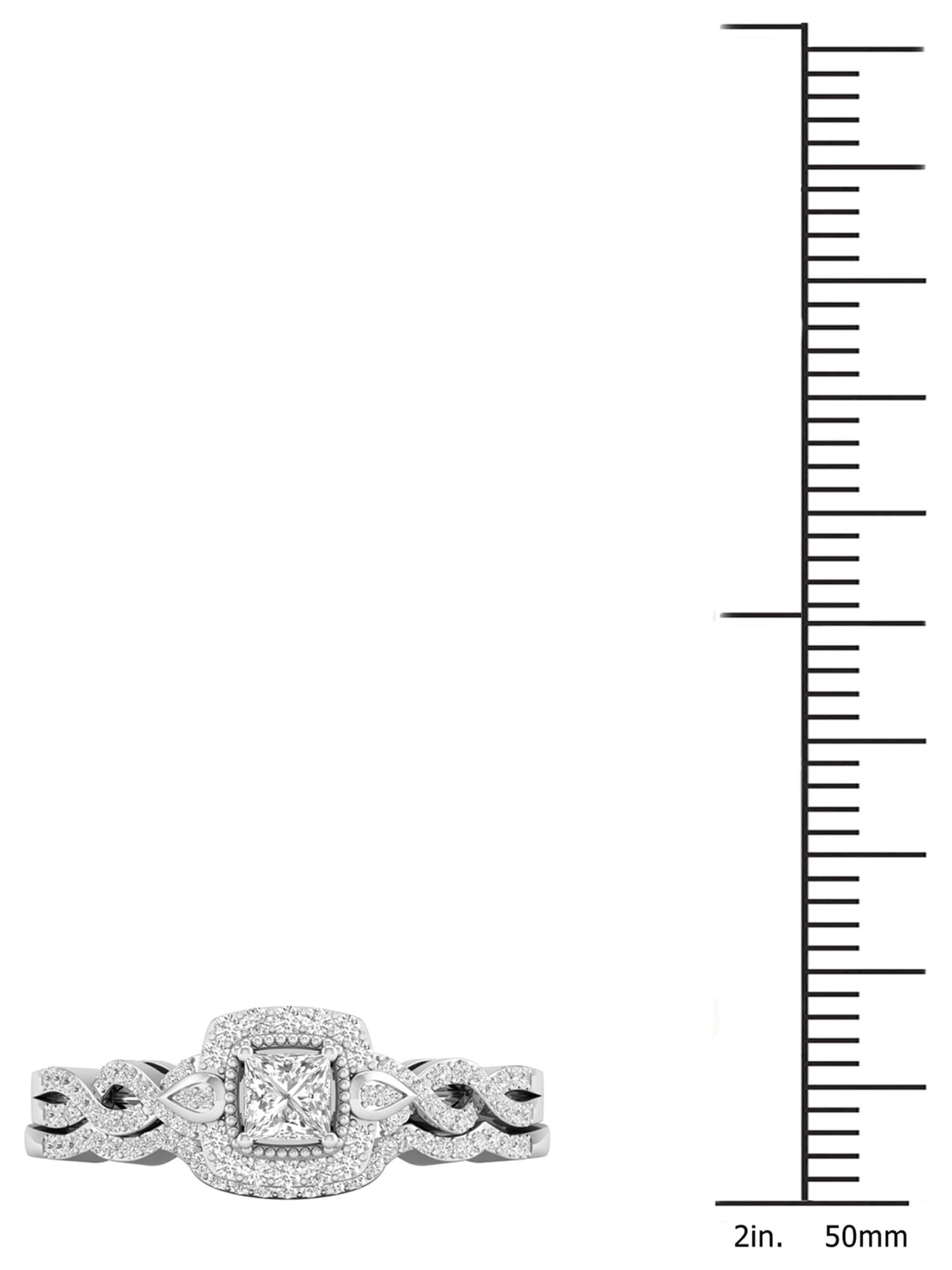 Imperial Women's IGI Certi 1/3 Ct Diamond 10k White Gold Twist Shank Bridal Set