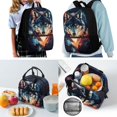 thumbnail image 2 of Jeiento Galaxy Wolf Backpack for School Boys 3rd/4th/5th Grade Kids Bookbag and Lunch Box Set Elementary School Bag Lunch Bag Pencil Case Bottle Holder Kindergarten Back Packs Satchel, 2 of 7