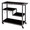 thumbnail image 1 of Holly & Martin Chariot de Bar Zephs en Gris Canon avec Verre Noir, 1 of 5