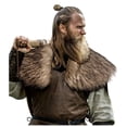thumbnail image 1 of Costume L'VOW para hombre, cuello de piel vikinga, capa medieval, marrón, 1 of 8