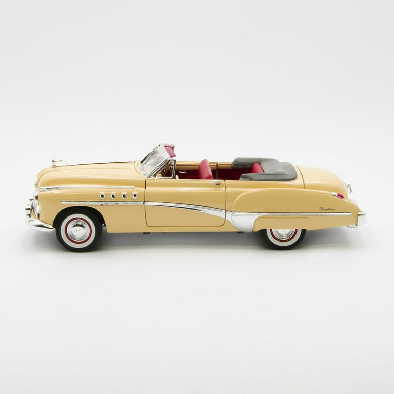 1949 Buick Roadmaster Cream with Red Interior 1/18 Diecast Model
