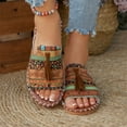 thumbnail image 2 of ShiShine Womens Boho Print Slide Sandals Comfortable Flat Open Toe Slip On Shoes Casual for Summer Outdoor and Daily Wear, 2 of 8