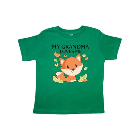 

Inktastic My Grandma Loves Me- little fox Gift Toddler Boy or Toddler Girl T-Shirt