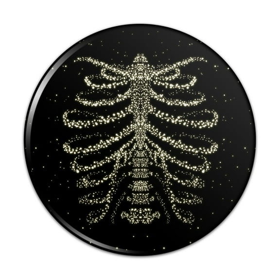 Rib Cage Skeleton Bones Stars Galaxy Pinback Button Pin