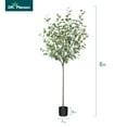 thumbnail image 2 of DR.Planzen Artificial Eucalyptus Plants 6Ft Fake Eucalyptus Plant in Pot Faux Tree for Home Decor Indoor Living Room Office Perfect Housewarming Gift 1Pack, 2 of 9