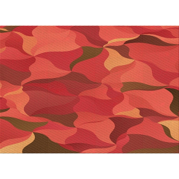 Ahgly Company Machine Washable Indoor Rectangle Transitional Red Area Rugs, 2' x 3'