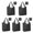 Black White Halloween, variant on 5 Pack Foldable Shopping Bag,Purple Halloween Ghost Pumpkin Skull Pattern Reusable Grocery Bags with Pockets,Large Reusable Tote Bags with Handles Waterproof & Lightweight