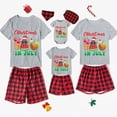 thumbnail image 1 of Pijamas familiares a juego de Navidad, conjuntos de Pijamas cortos grises en julio, Verano, 1 of 3