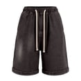 thumbnail image 7 of Lmueinov Men's Loose Washed Denim Shorts Elastic Waist Drawstring Casual Relaxed Fit Jean Shorts With Pockets, XS-4XL, 7 of 7