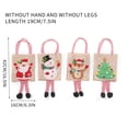 thumbnail image 5 of Christmas Candy Bags, Gift Treat Bags for Favors and Decorations, Linen Machine Embroidered Tote Bag with Feet, 5 of 6