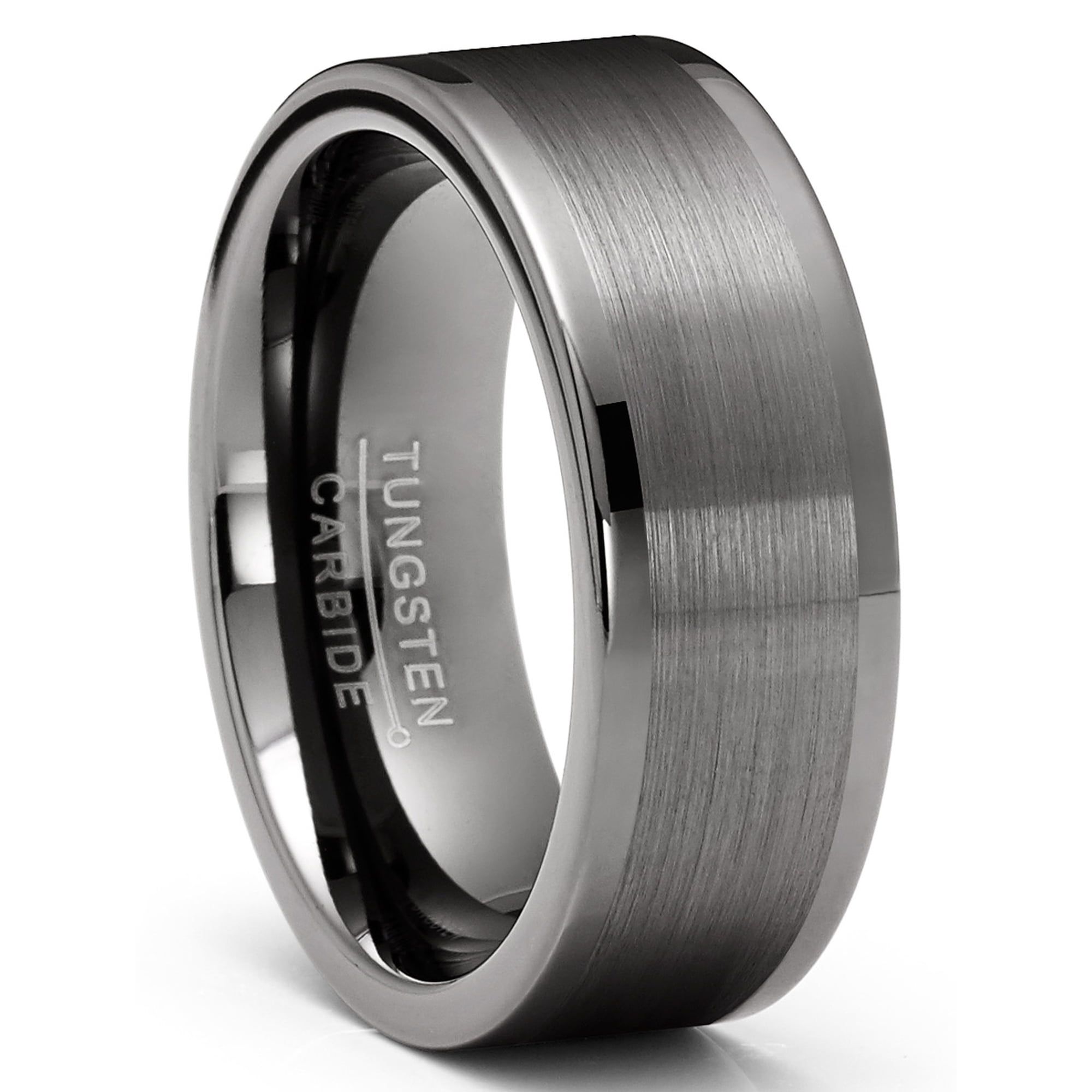 Alliance Homme Carbure De Tungstène Massif - Taille 14 - Couleur Argenté - Neuf Sans Emballage
