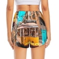 thumbnail image 2 of Lsque Modern Urban Monkey Printed Women's Running Shorts with Liner Pockets,Elastic Quick Dry Workout Athletic Gym Yoga Shorts,Womens High Waist Shorts-Medium, 2 of 9