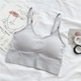 thumbnail image 4 of sweethay Mujeres Sexy Crop Tops Tube Top Sujetador sin costuras Lencería deportiva Elástico Push Up Sports Bralette Tank Ropa interior gris sweethay AP000318-03, 4 of 8
