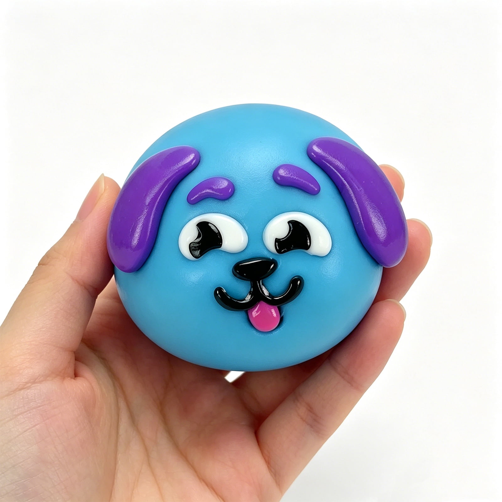 Smushers Squeeze Toys, Novelty Smush Face Squeeze Toys, Durable Removable Facial Expressions for Birthdays and Get-Togethers, Cute & Expressive Design (Blue)