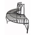 thumbnail image 4 of 52" L Black Semi-Circle Tree Wrap Garden Bench, 4 of 5