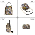 thumbnail image 3 of FORMRS Crossbody Bag for Women Quilted Travel Shoulder Cell Phone Purse with Chain Strap Handbag, Blue Floral, 3 of 7