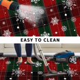 thumbnail image 5 of Buffalo Plaid Christmas Outdoor Rug for Patio/Deck/Porch, Non-Slip Large Area Rug 5 x 7 Ft, Xmas Snowflake Red Green Indoor Outdoor Rugs Washable Area Rugs, Reversible Camping Rug Carpet Runner, 5 of 8