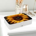 thumbnail image 6 of Sunflower PU Leather Jewelry Box with Removable Compartment - Portable Earring Organizer and Storage Box, 6 of 6