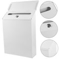 thumbnail image 6 of UEETEK Wall Mount White Retro Iron Mailbox Lockable for Home and Garden, 6 of 6