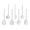 White, variant on 7829 7Pcs Soft Silicone Cooking Spoon And Spatula Set Kitchen Tool With Ergonomic Handle For Nonstick Cookware