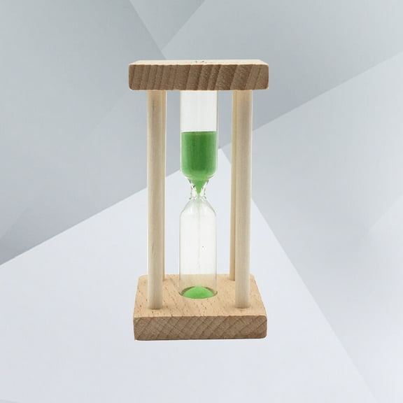 HEMOTON Mini Hourglass Timer Sandglass One Minute Sand Timer Sand Clock Home Decor Kids Gift (Green Sand)