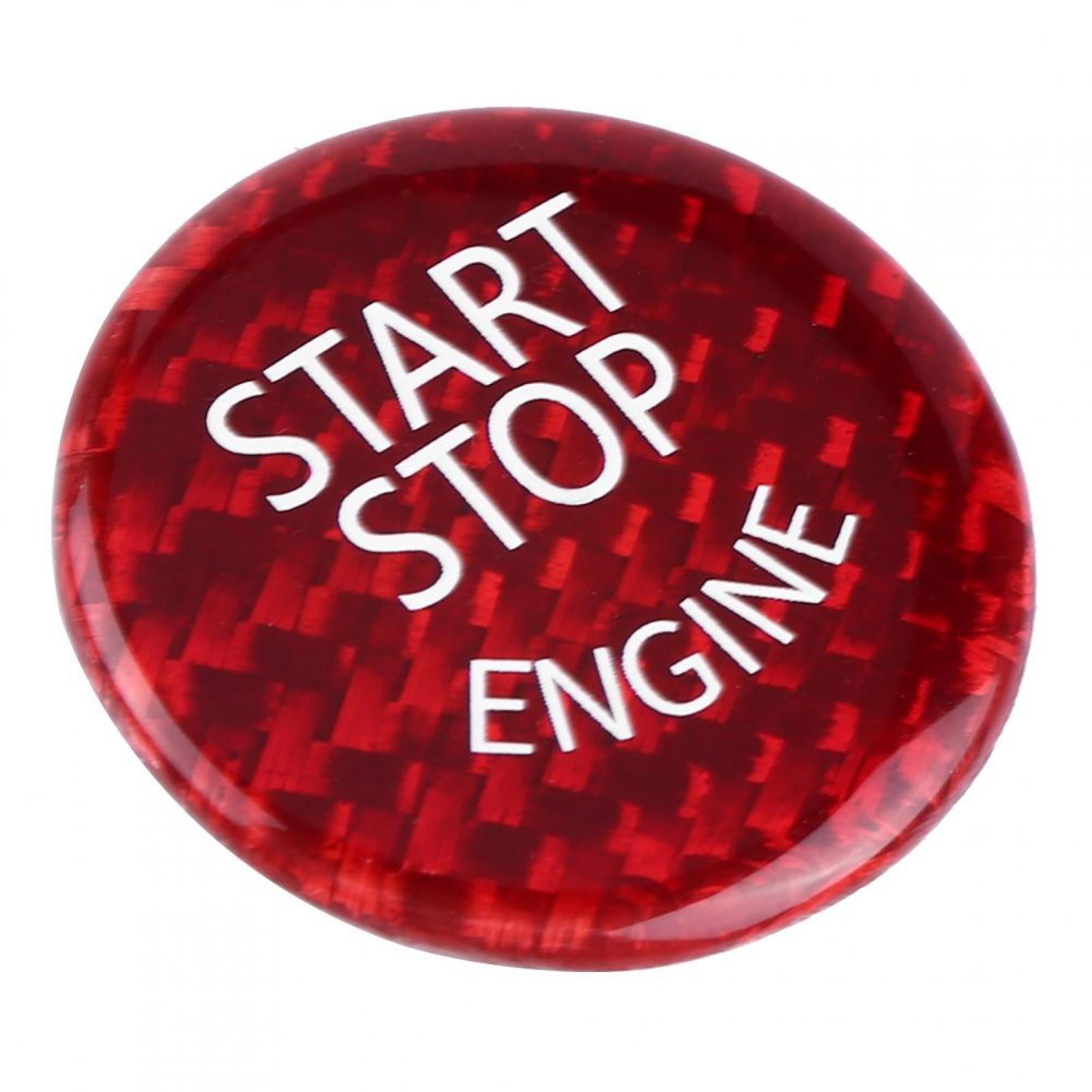 Bright Red Carbon Fiber Sticker Decal for Mercedes Benz C Engine Start Button
