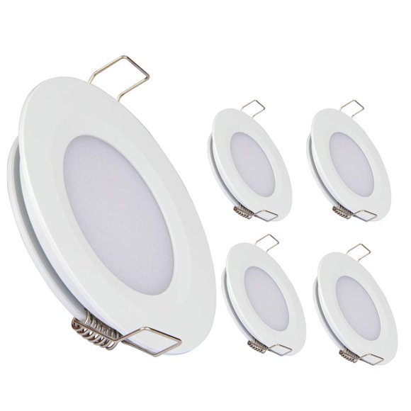 Lámpara de techo Acegoo RV, aluminio completo, 12 V, LED regulable, paquete de 4 unidades