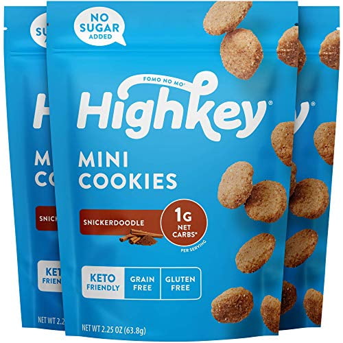 HighKey Keto Snacks Low Carb Snickerdoodle Cookie - Paleo, Diabetic Diet Friendly - Gluten Free, Low Sugar Dessert Treats & Sweets - Ketogenic Products Healthy Protein Cookies (Packaging May Vary) 3-p