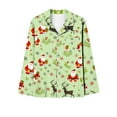 thumbnail image 5 of Censtreet Christmas Womens Pajama Sets 2 Piece Long Sleeve Sleepwear Soft Button Down Pjs Lounge Set, 5 of 7
