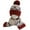 Red, variant on Xfvqtps Kids Child 2 PCS Beanie Scarf Set with Cute Plush Pompom Cuffed Printing Knitted Stretch Soft Thickened Windproof Coldproof Warm Winter Hat Scarf Set for 2-9 Years Navy