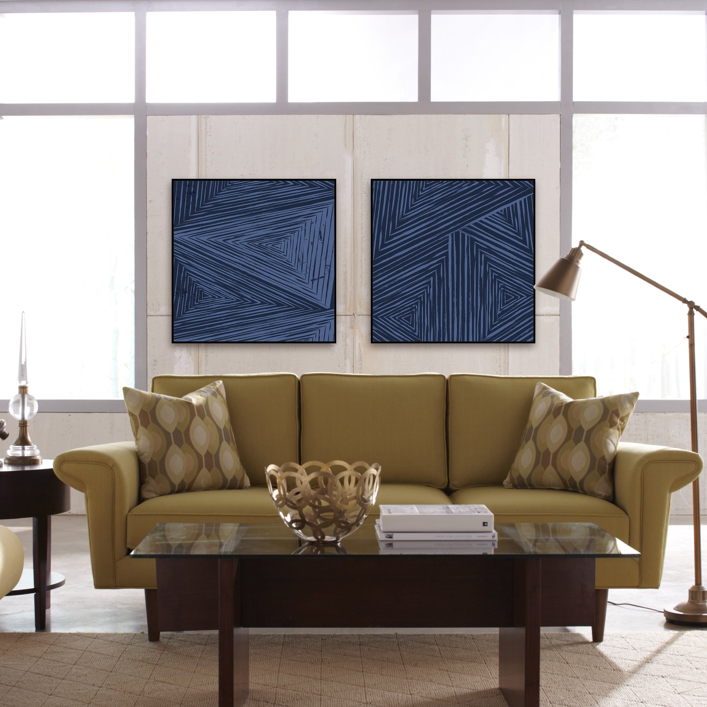 Marmont Hill Triangular Patterns Diptych