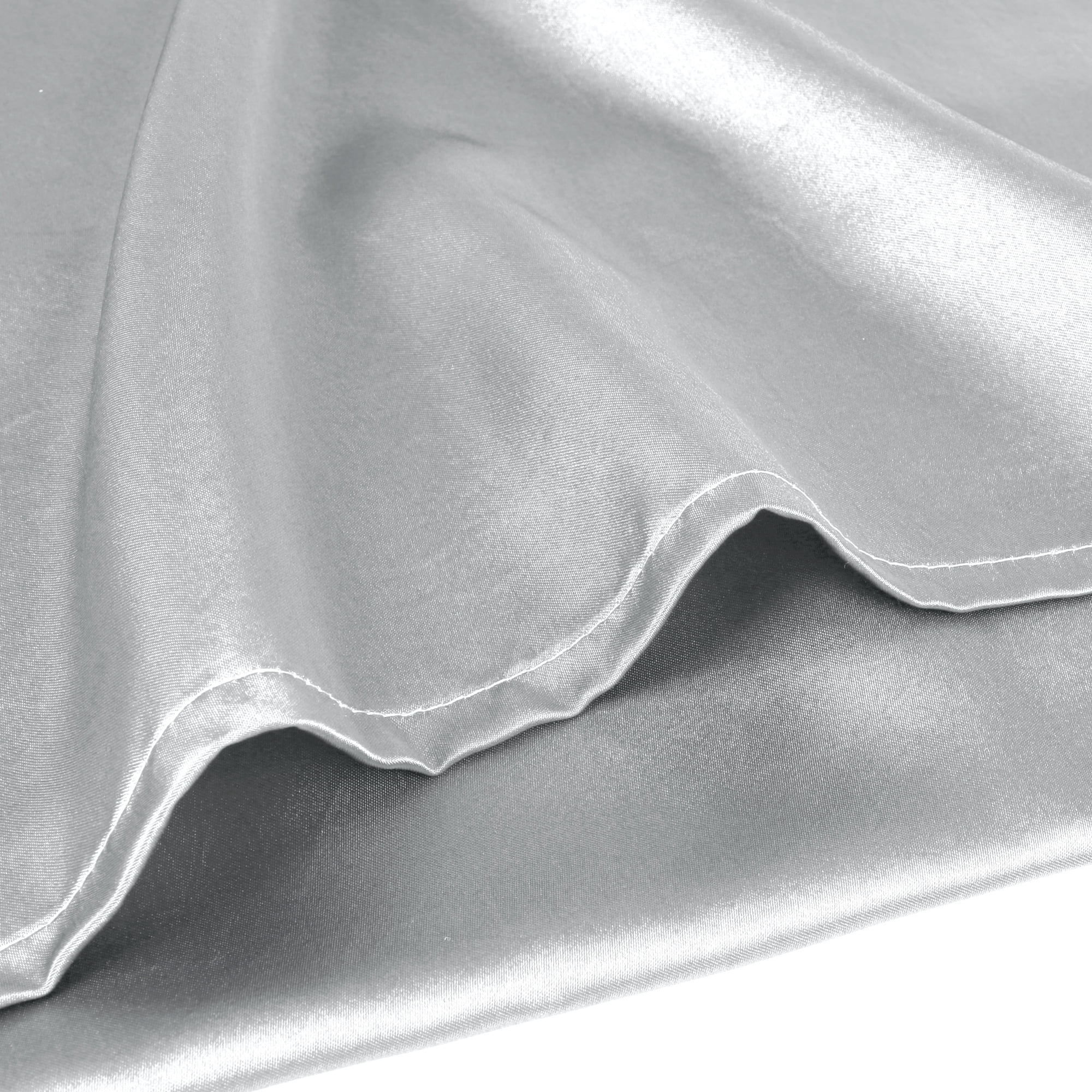 Unique Bargains Satin Envelope Closure Pillowcases Set of 2 Silver 20"x30"