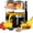 B, variant on Dual-Head Automatic Citrus Juicer, Dual-Head Electric Citrus Juicer, 2-Speed One-Touch Juicing Machine with Built-in Cutter and Cleaning Brush, High juice yield, Orange Lime Squeezer for Kitchen (B)