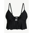 thumbnail image 5 of No Boundaries Moonlight Black Ruffle Tankini, Women’s XXS-XXL, 5 of 5