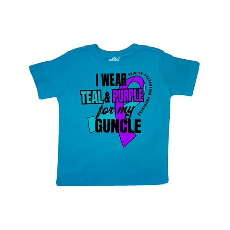 

Inktastic Suicide Prevention I Wear Teal and Purple for My Guncle Gift Toddler Boy or Toddler Girl T-Shirt