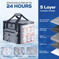 thumbnail image 2 of Hielera suave Maelstrom con aislamiento para 40 latas, gris, 2 of 7