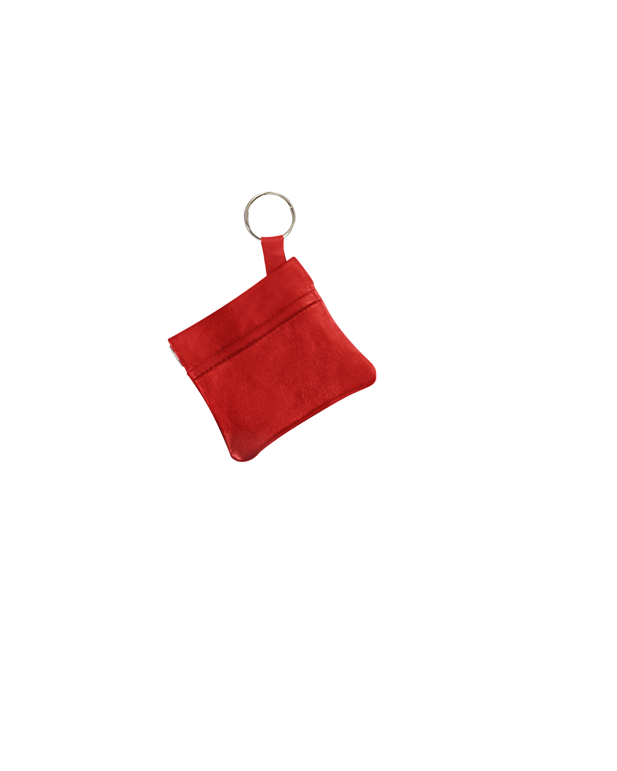 Classic Leather Squeeze Coin Purse change Holder For Men, Pouch By Improving Lifestyles (RED