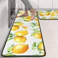 thumbnail image 2 of Kitchen Rugs Sets Of 2,Yellow Lemon Fruit Slices White Pattern Anti Fatigue Kitchen Mat Rugs Non Slip Washable,Decorative Kitchen Floor Mats for Kitchen,Sink,Laundry,17"x47"+17"x47", 2 of 5